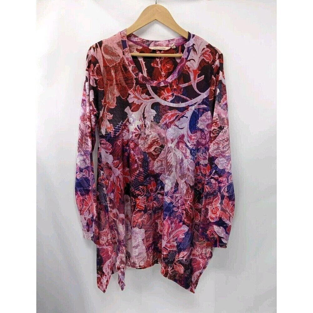 Soft Surroundings Meritage Abstract Floralā Tunic Top Size M Lightweight Blouse